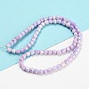 Electroplate Glass Beads Strand GLAA-G088-03-01H-2