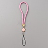Knitting PU Leather Lanyard Wrist Strap Phone Star Charms Straps AJEW-WH0342-62A-1