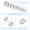 Unicraftale 18Pcs 9 Size 201 Stainless Steel Grooved Finger Ring for Men Women STAS-UN0045-60A-P-5
