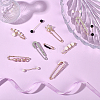 2 Bags 2 Styles Alloy Charm Safety Pin Brooches JEWB-ME0001-05-5