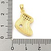 Christmas Brass Micro Pave Cubic Zirconia Pendant KK-H468-02D-01G-3