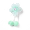 Flower Cloth Metallic Alligator Hair Clips LS-PHAR-D013-01E-4
