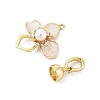 Brass Enamel Fold Over Clasps KK-U059-05G-2