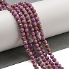 Natural Lepidolite/Purple Mica Stone Beads Strands G-NH0011-A01-01-2