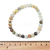 Natural Amazonite Bead Stretch Bracelets BJEW-K212-A-007-3