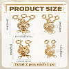2Pcs 2 Styles Brass Box Clasps KK-LP0001-92G-2