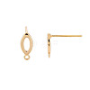 Brass Stud Earring Findings X-KK-S364-155-3