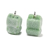 Flocking Opaque Resin Pendants RESI-F064-A25-2