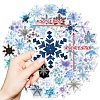 50Pcs Snowflake Paper Stickers PW-WG08003-01-4