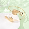 Alloy Cuff Bangles BJEW-Z168-01G-04-3