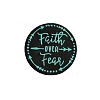 English Letter Faith Over Fear Food Grade Eco-Friendly Silicone Focal Beads PW-WG87009-04-1