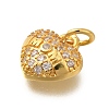 Mother Theme Rack Plating Brass Micro Pave Cubic Zirconia Charms KK-I716-06G-2