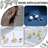 60Pcs Stainless Steel Ear Nuts STAS-BBC0005-14G-6