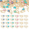  36Pcs 6 Colors Alloy Crystal Rhinestone Connector Charms FIND-TA0003-15-9