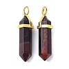 Natural Tiger Eye Pointed Pendants G-G025-01G-37-2