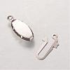 Oval 304 Stainless Steel Box Clasps STAS-L183-05-2