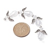 Angel Fairy Shape Electroplate Transparent Glass Beads Strands AJEW-JB01172-01-3