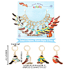 12Pcs 4 Style Alloy Enamel Bird Charms Locking Stitch Makers HJEW-PH01590-2