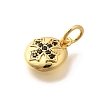 Rack Plating Brass Micro Pave Cubic Zirconia Pendants KK-M296-16G-2