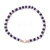 7Pcs Halloween Theme Glass Seed Round Beads Stretch Bracelets BJEW-JB12108-3