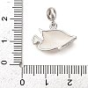 Rhodium Plated 925 Sterling Silver Enamel European Dangle Charms LS-STER-P062-01A-06-3