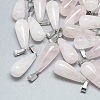 Natural Rose Quartz Pendants X-G-T081-21-1