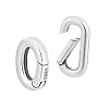 2Pcs 2 Styles 925 Sterling Silver Spring Gate Rings STER-PH0003-90-6