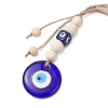 Handmade Blue Evil Eye Lampwork Pendant Decorations HJEW-JM02303-01-4