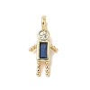 Brass Micro Pave Cubic Zirconia Pendants ZIRC-I356-17G-A03-1
