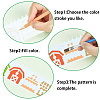 Gorgecraft 2 Sets 2 Styles PET Hollow Out Plastic Drawing Painting Stencils Templates AJEW-GF0006-91D-6