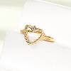 304 Stainless Steel Rhinestone Cuff Open Rings RB-CBAE630-01G-A-5