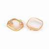 Brass Micro Pave Clear Cubic Zirconia Charms KK-T062-180G-NF-2