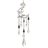 Halloween Bat Moon Stainless Steel & Brass & Glass Beads Suncatchers HJEW-TA00500-1