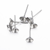 Non-Tarnish 304 Stainless Steel Stud Earring Settings LS-STAS-H403-02P-B-1
