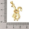 Rack Plating Brass Micro Pave Cubic Zirconia Pendants ZIRC-F142-11G-01-3