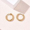 Twist Textured 304 Stainless Steel Huggie Hoop Earrings SA-CBA46AF-27G-01-1