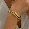 201 Stainless Steel Triple Layer Cuff Bangles RJ3221-1-3