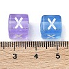 Spray Painted Transparent Acrylic Beads MACR-K365-07X-3