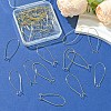 40Pcs 2 Colors Brass Hoop Earrings Findings Kidney Ear Wires KK-YW0002-38-3