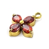 304 Stainless Steel Micro Pave Cubic Zirconia Pendants X-STAS-U042-06G-06-2