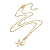 Starfish & Sea Horse & Shell Pendant Necklaces for Teen Girl Women NJEW-JN03715-01-8