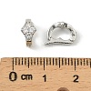 Brass Micro Pave Clear Cubic Zirconia Fold Over Clasps KK-C107-11P-3