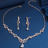 Alloy Rhinestone Stud Earrings & Necklaces Sets for Women FS-WGD2CB4-02-1