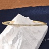 Clear Cubic Zirconia Open Cuff Bangle BJEW-M231-07G-5