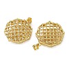 Brass Micro Pave Clear Cubic Zirconia Pendants KK-D221-19G-06-2