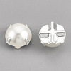 ABS Plastic Imitation Pearl Shank Buttons BUTT-T002-5mm-01S-2