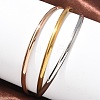304 Stainless Steel Plain Bangles for Women BJEW-C092-01-3