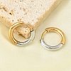 201 Stainless Steel Two Tone Hoop Earrings EJEW-Q002-01G-02-1