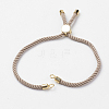 Nylon Twisted Cord Bracelet Making MAK-K007-04G-1