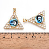 Brass Micro Pave Clear Cubic Zirconia Pendants for Women KK-T070-90A-06-3
